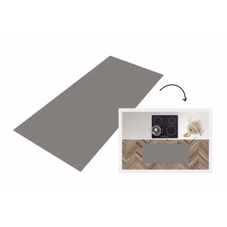 Mineral - Grey - Grijs Keukenloper - keukenmat middel 536 -3d