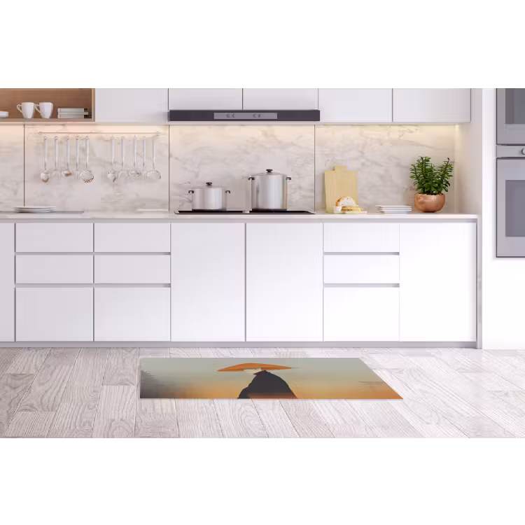 Minimalistisch - Silhouet - Oranje Keukenloper - keukenmat middel -sfeer3