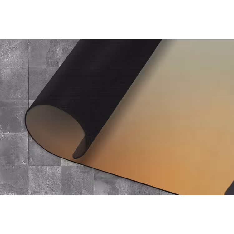 Minimalistisch - Silhouet - Oranje Keukenloper - keukenmat middel -closeup