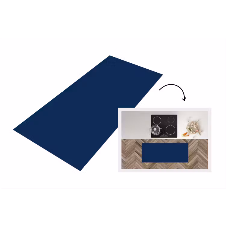 Midnight - Navy - Blauw Keukenloper - keukenmat middel 536 -3d