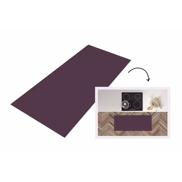 Midnight - Plum - Paars Keukenloper - keukenmat middel 536 -3d