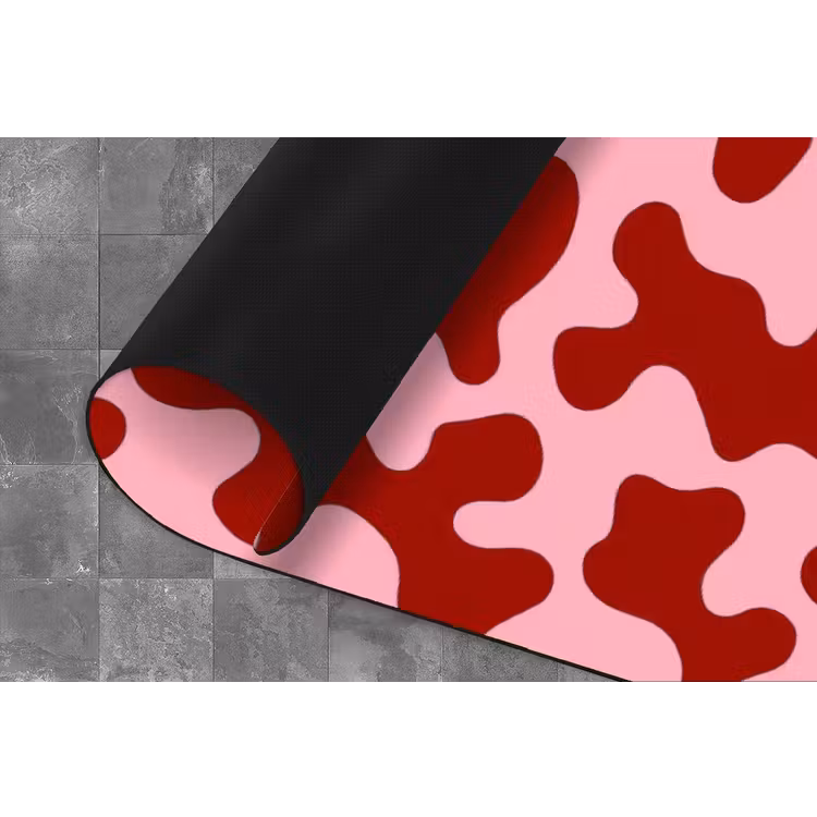 Modern - Abstract - Rood Keukenloper - keukenmat middel 536 -closeup