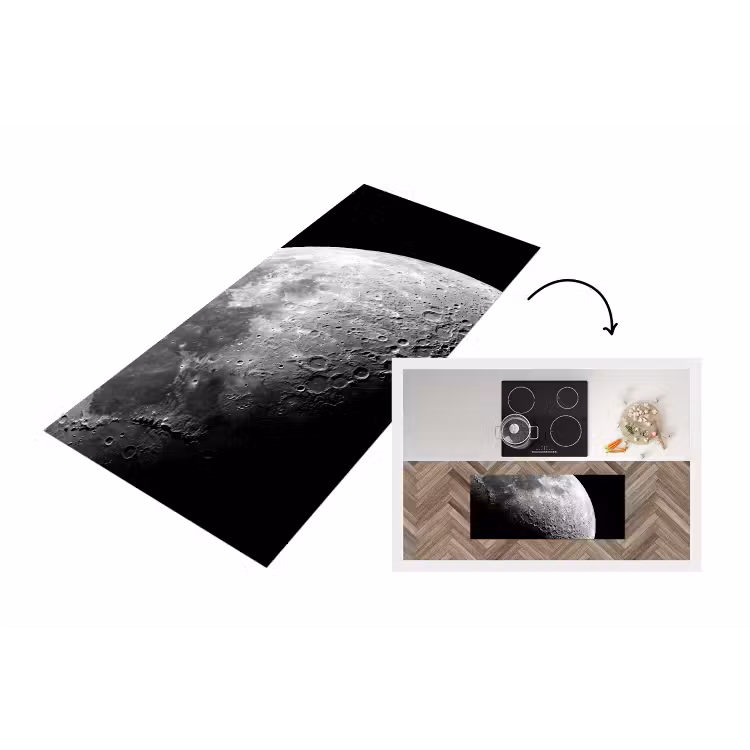 Küchenläufer - Mond – Krater – Weltraum - Maan - Kraters - Ruimte Keukenloper - keukenmat middel