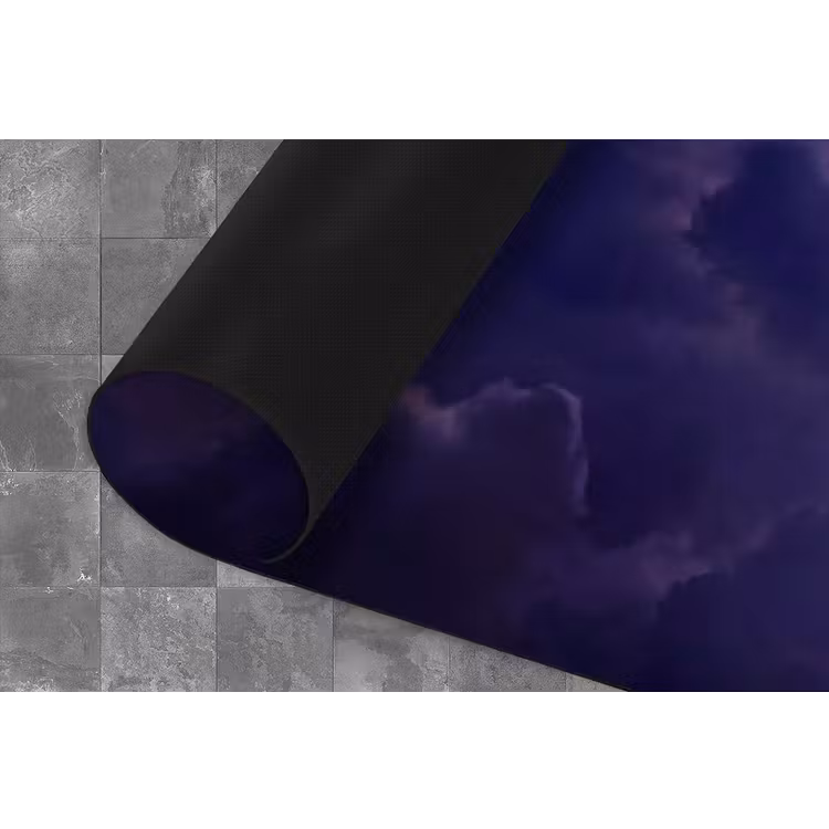 Maan - Wolken - Nacht - Oranje Keukenloper - keukenmat middel -closeup