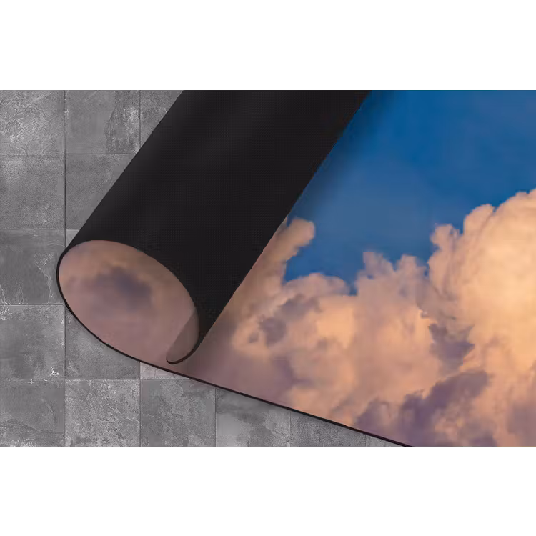 Maan - Wolken - Natuur - Oranje Keukenloper - keukenmat middel -closeup