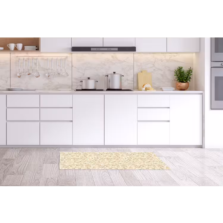 Mozaïek - Patroon - Beige Keukenloper - keukenmat middel 536 -sfeer3