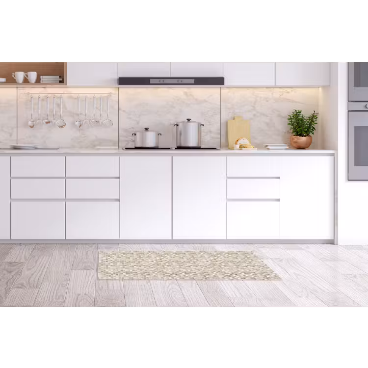 Mozaïek - Patroon- Taupe Keukenloper - keukenmat middel 536 -sfeer3