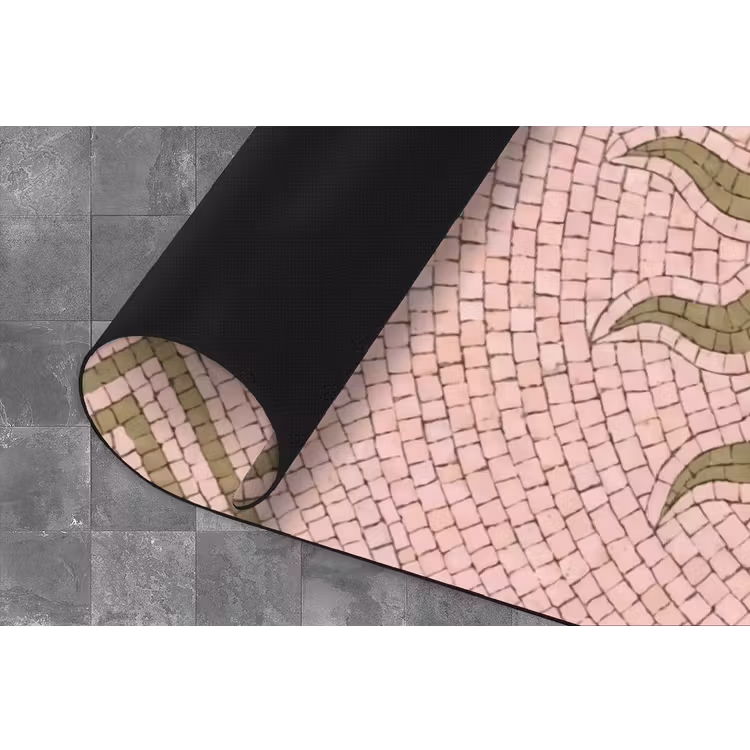 Mozaïek - Zon - Patroon - Klassiek - Roze Keukenloper - keukenmat middel -closeup
