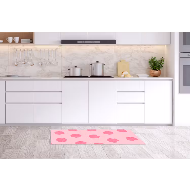 Schelp - Patroon - Zee - Modern - Roze Keukenloper - keukenmat middel -sfeer3