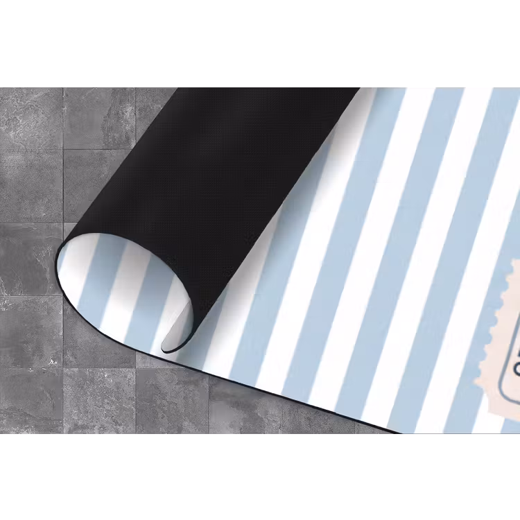 Schelp - Oceaan - Kust - Blauw - Illustratie Keukenloper - keukenmat middel -closeup