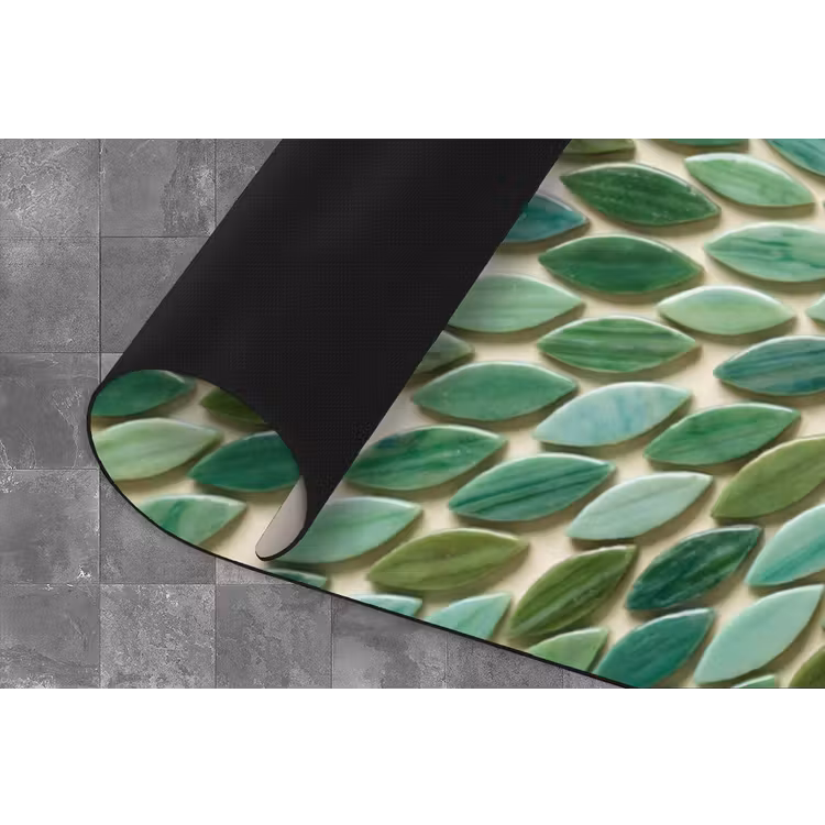 Patroon - Blad - Groen - Abstract Keukenloper - keukenmat middel -closeup