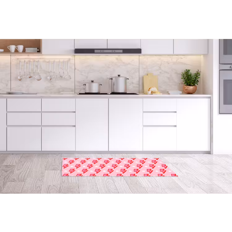 Patroon - Bliksem - Ster - Glitter - Roze Keukenloper - keukenmat middel -sfeer3
