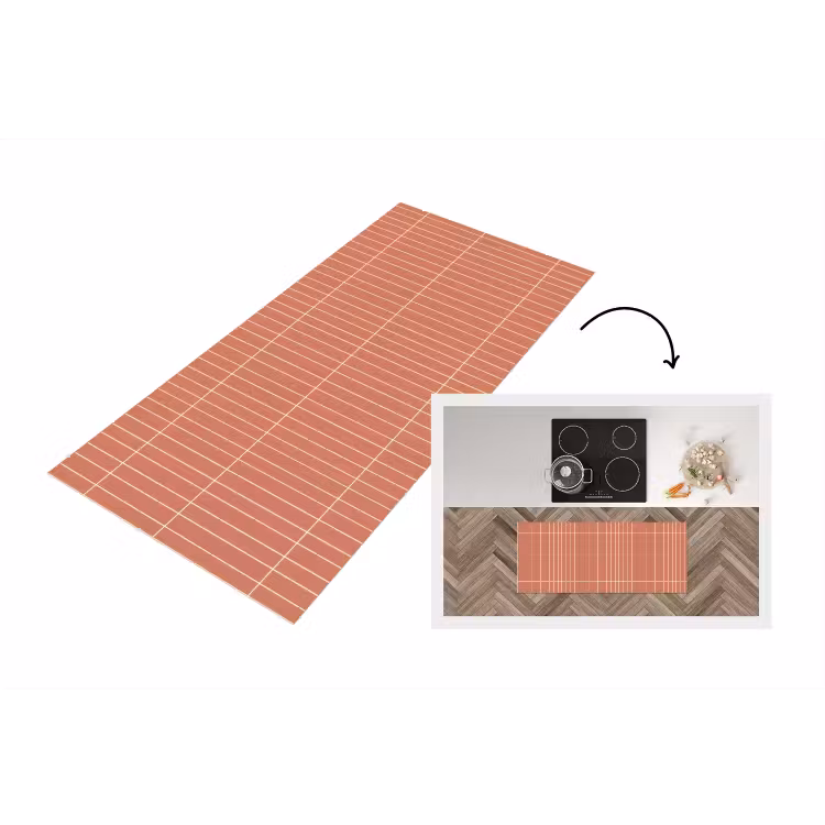 Patroon - Tegels - Terracotta Keukenloper - keukenmat middel 536 -3d