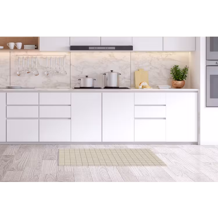 Patroon - Tegels - Taupe Keukenloper - keukenmat middel 536 -sfeer3