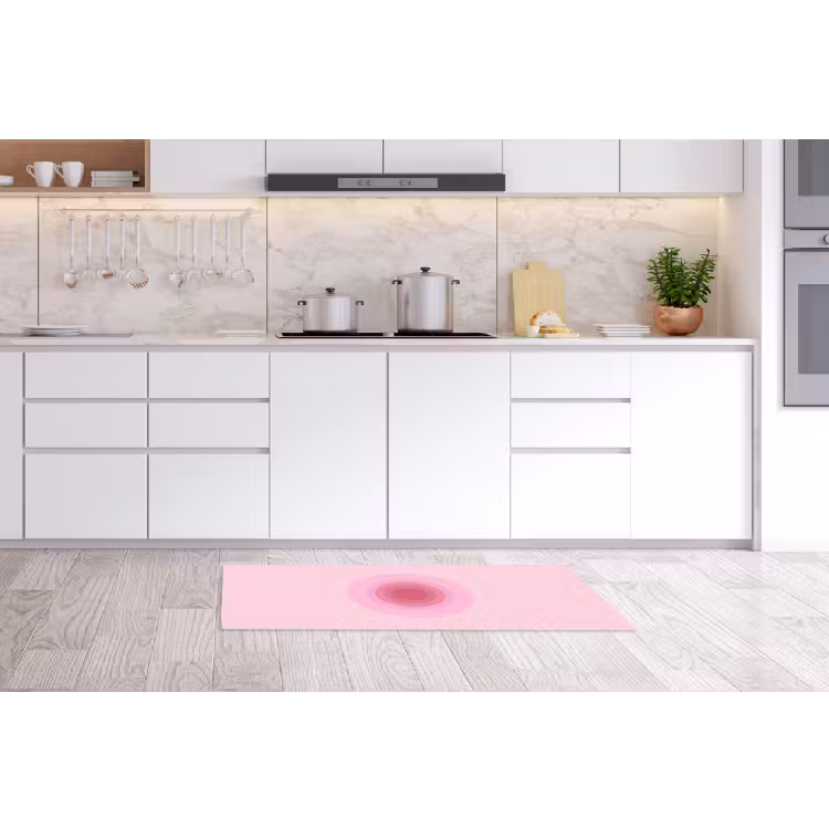 Patroon - Cirkels - Abstract - Roze - Modern Keukenloper - keukenmat middel -sfeer3