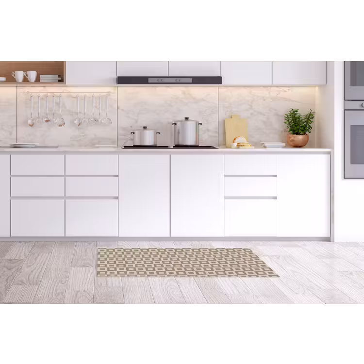 Patroon - Marmer - Beige Keukenloper - keukenmat middel 536 -sfeer3