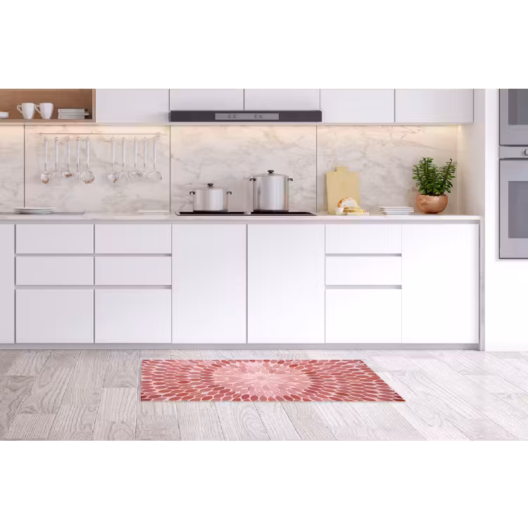 Patroon - Mozaïek - Ovaal - Abstract - Roze Keukenloper - keukenmat middel -sfeer3