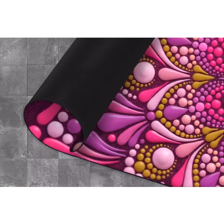 Patroon - Stippen - Abstract - Kleurrijk Keukenloper - keukenmat middel -closeup