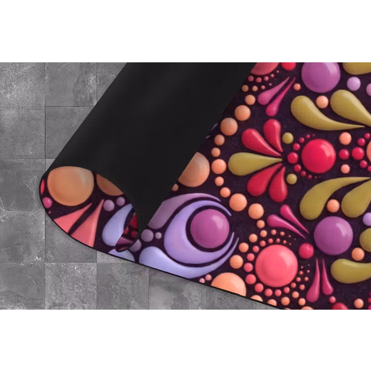 Patroon - Stippen - Abstract - Modern - Kleurrijk Keukenloper - keukenmat middel -closeup