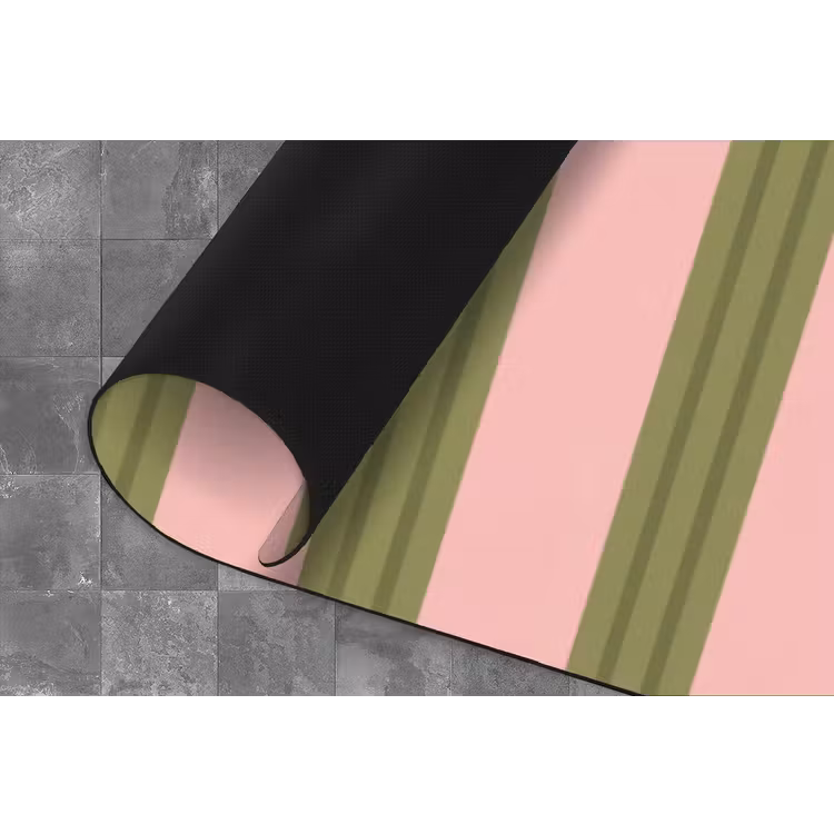 Patroon - Strepen - Abstract - Roze - Groen Keukenloper - keukenmat middel -closeup