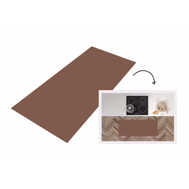 Muted - Chestnut - Bruin Keukenloper - keukenmat middel 536 -3d