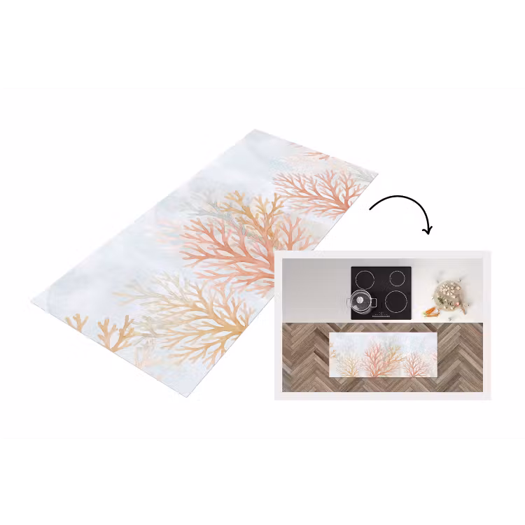 Natuur - Abstract - Aquarel - Organisch - Warm Keukenloper - keukenmat middel -3d