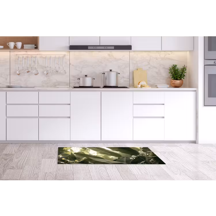 Natuur - Bladeren - Groen - Tropisch - Detail Keukenloper - keukenmat middel -sfeer3
