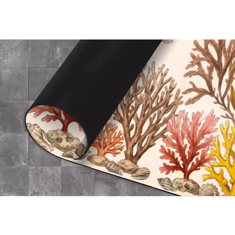 Natuur - Onderwater - Botanisch - Vintage - Kleurrijk Keukenloper - keukenmat middel -closeup