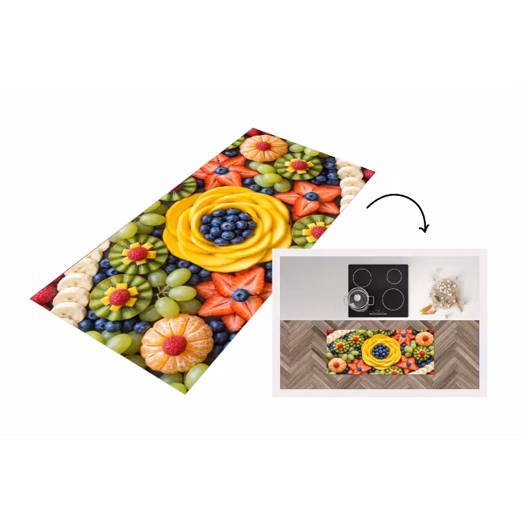 Fruit - Arrangement - Gezond - Kleurrijk - Eten Keukenloper - keukenmat middel -3d