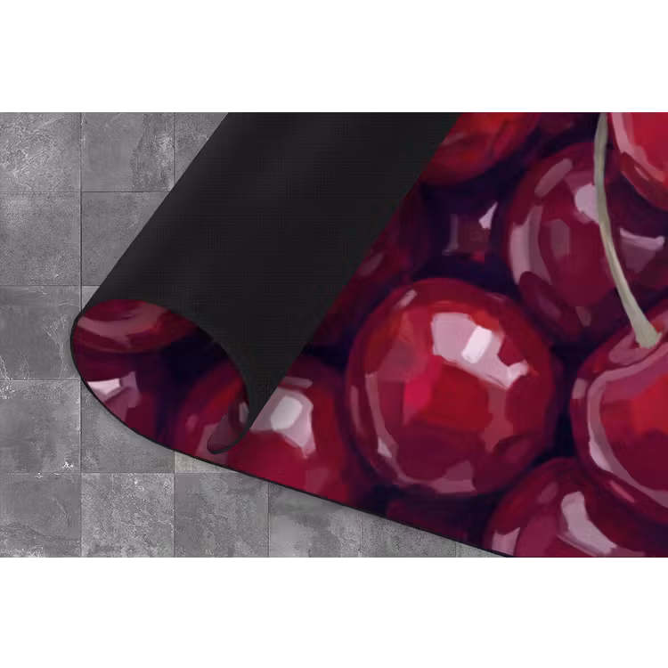 Fruit - Kersen - Eten - Modern - Rood Keukenloper - keukenmat middel -closeup