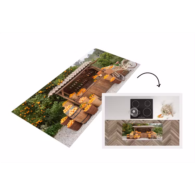 Küchenläufer - Obst – Markt – Ländlich - Fruit - Markt - Landelijk Keukenloper - keukenmat middel