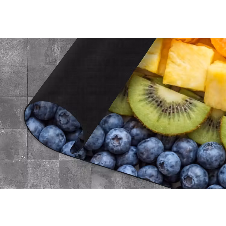 Fruit - Regenboog - Gezond - Kleurrijk Keukenloper - keukenmat middel -closeup