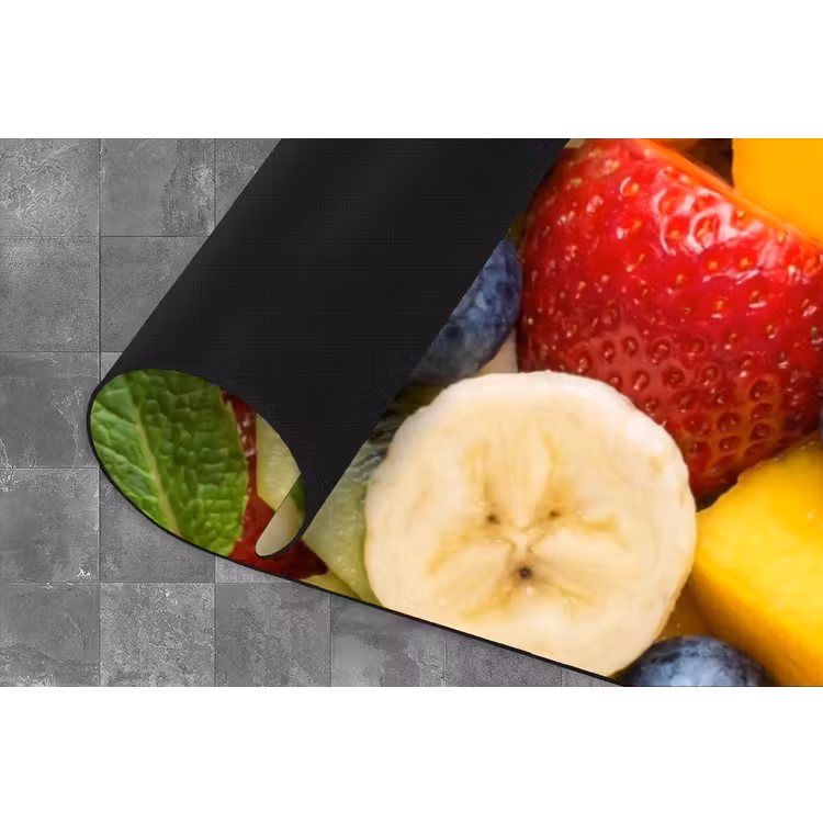 Fruit - Plakjes - Eten - Kleurrijk Keukenloper - keukenmat middel -closeup