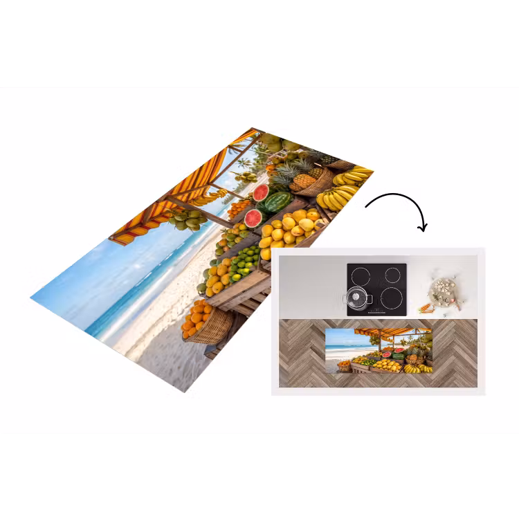 Küchenläufer - Obst – Strand – Tropisch - Fruit - Strand - Tropisch Keukenloper - keukenmat middel