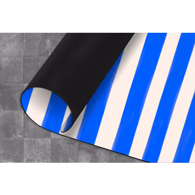 Fruit - Citroen - Zomer - Geel - Blauw Keukenloper - keukenmat middel -closeup