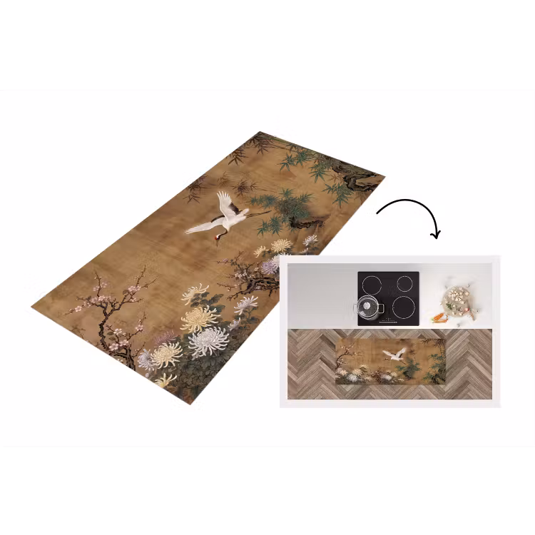 Oosters - Elegant - Kleurrijk Keukenloper - keukenmat middel -3d
