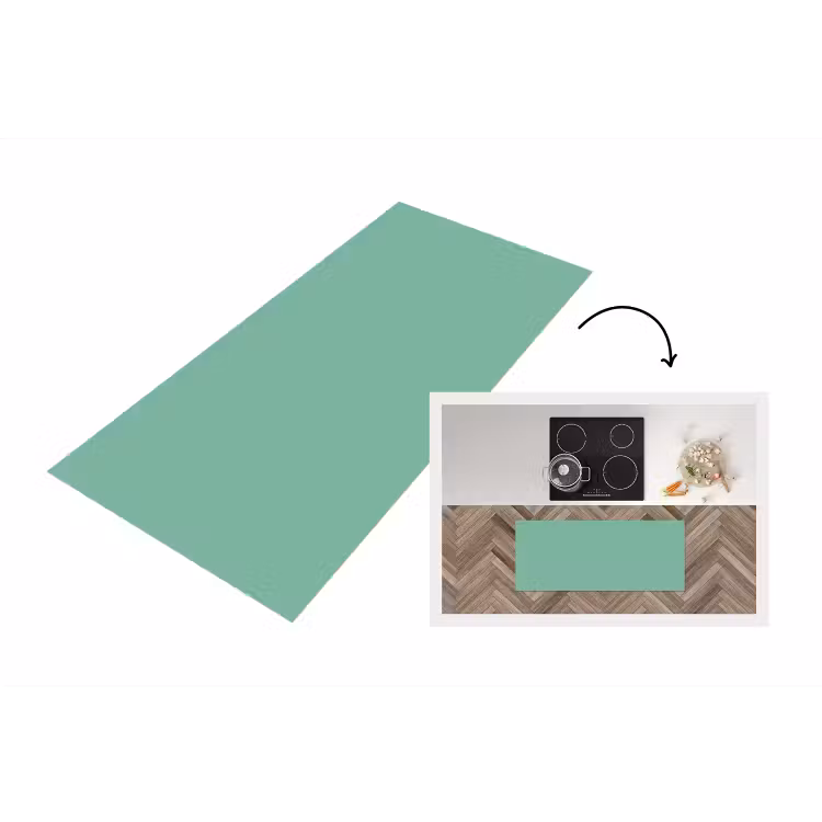 Ocean - Jade - Groen Keukenloper - keukenmat middel 536 -3d