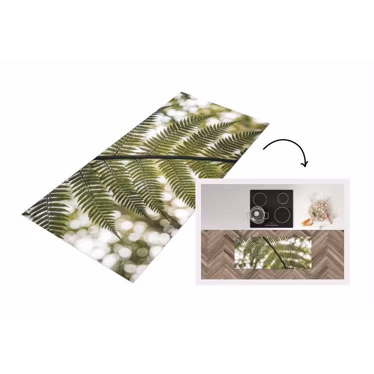 Plant - Blad - Natuur - Groen - Detail Keukenloper - keukenmat middel -3d