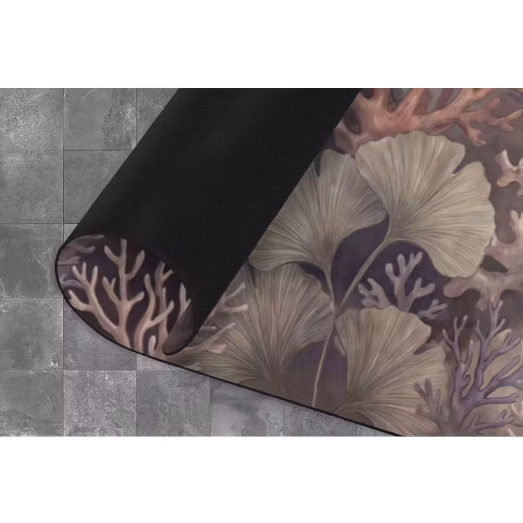 Plant - Bladeren - Zee - Illustratie - Groen Keukenloper - keukenmat middel -closeup