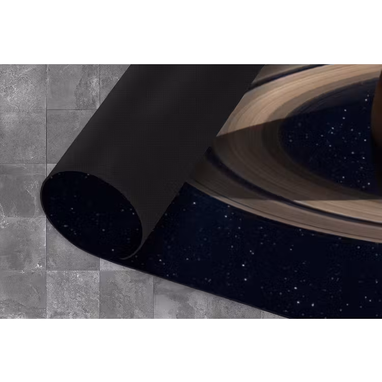 Planeten - Saturnus - Ruimte Keukenloper - keukenmat middel -closeup