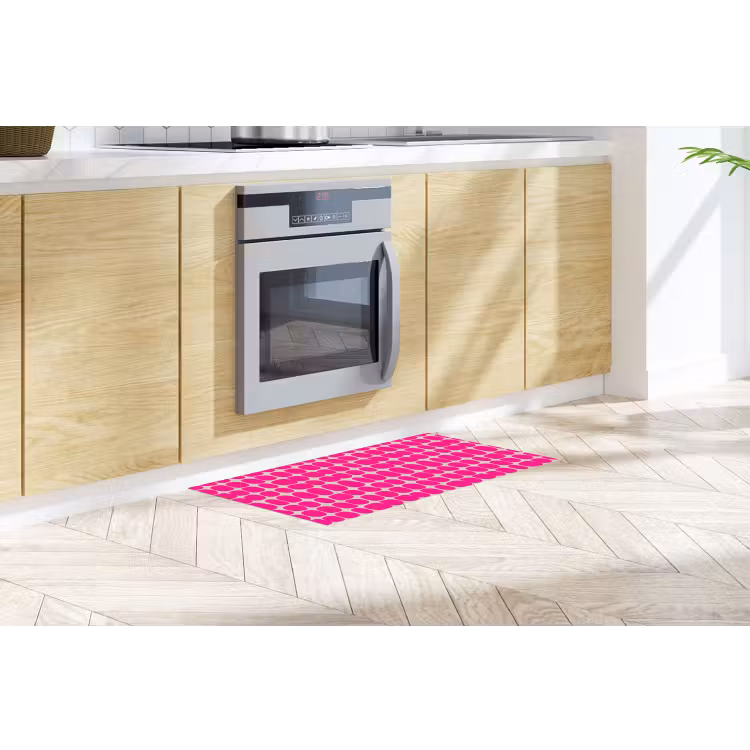 Stippen - Patroon - Roze Keukenloper - keukenmat middel 536 -sfeer2