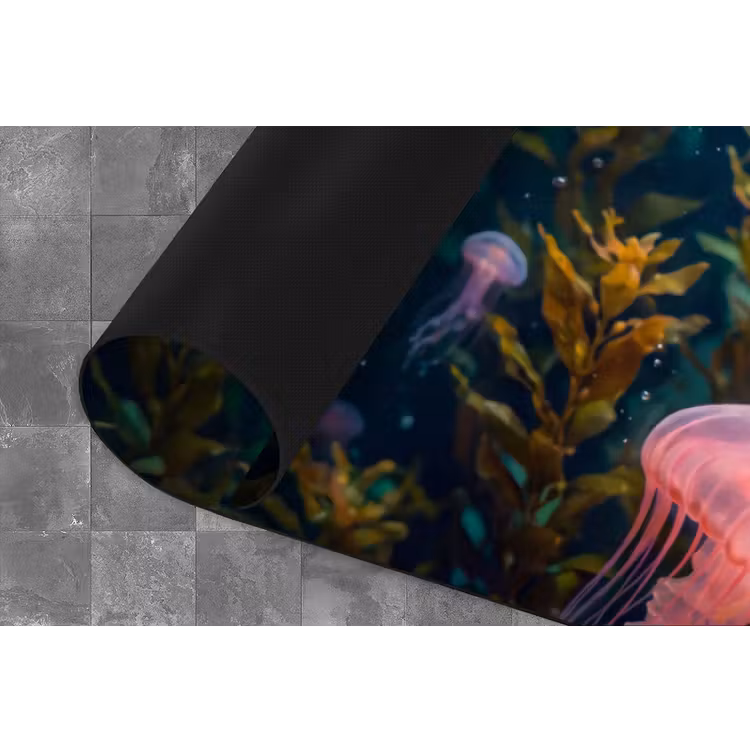 Kwal - Roze - Onderwater - Zeeleven - Dieren Keukenloper - keukenmat middel -closeup