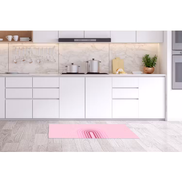 Regenboog - Roze - Abstract - Modern - Minimalistisch Keukenloper - keukenmat middel -sfeer3