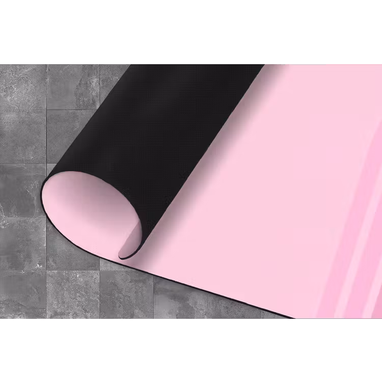 Regenboog - Roze - Abstract - Modern - Minimalistisch Keukenloper - keukenmat middel -closeup