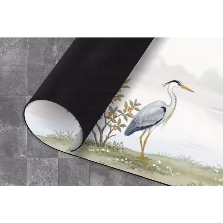 Reiger - Landschap - Groen Keukenloper - keukenmat middel -closeup