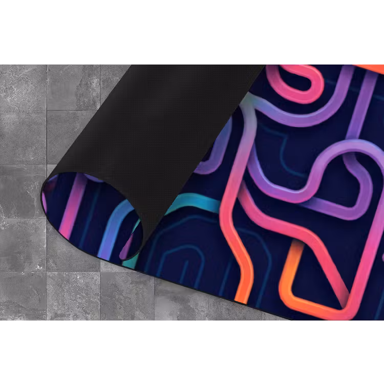Retro - Abstract - Neon Keukenloper - keukenmat middel -closeup