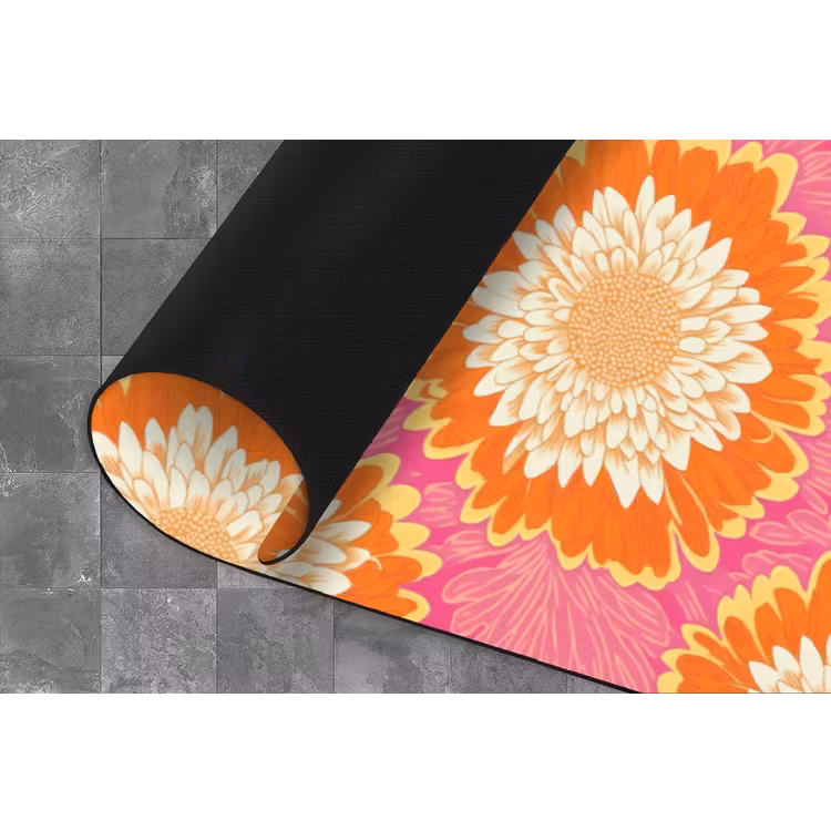 Retro - Bloemen - Kleurrijk Keukenloper - keukenmat middel 536 -closeup