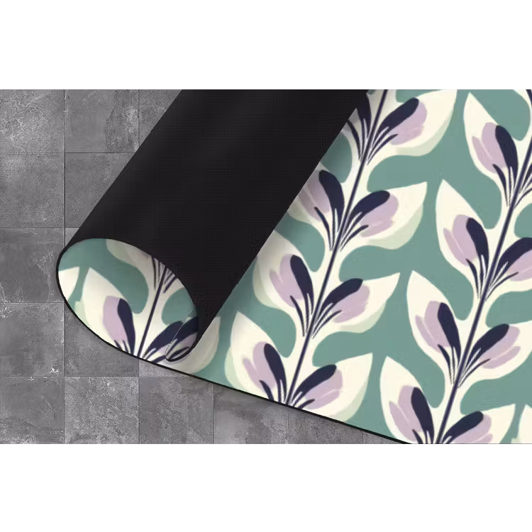 Retro - Modern - Groen Keukenloper - keukenmat middel 536 -closeup