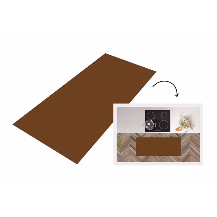 Rich - Espresso - Bruin Keukenloper - keukenmat middel 536 -3d
