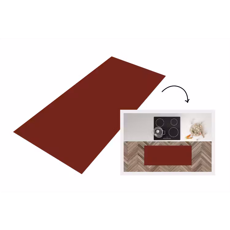 Rustic - Terracotta - Rood Keukenloper - keukenmat middel 536 -3d